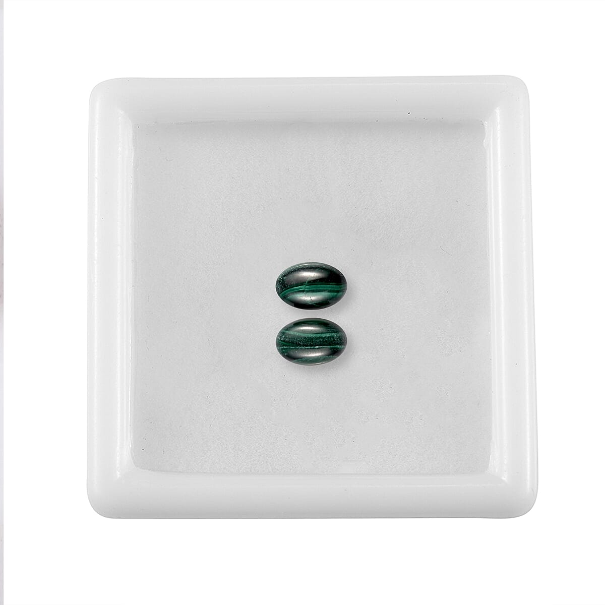 African Malachite Set of 2 (Ovl 6x4 mm) 0.91 ctw Loose Gemstone