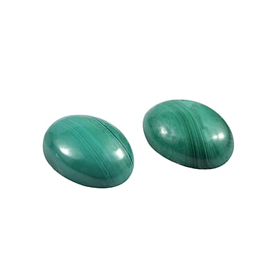 African Malachite Set of 2 (Ovl 7x5 mm) 1.60 ctw Loose Gemstone
