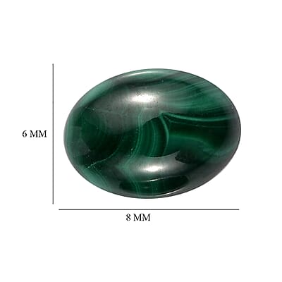 African Malachite Set of 2 (Ovl 7x5 mm) 3.00 ctw Loose Gemstone