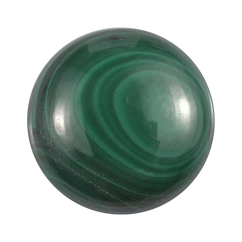 African Malachite (Rnd 14 mm) 9.51 ctw Loose Gemstone