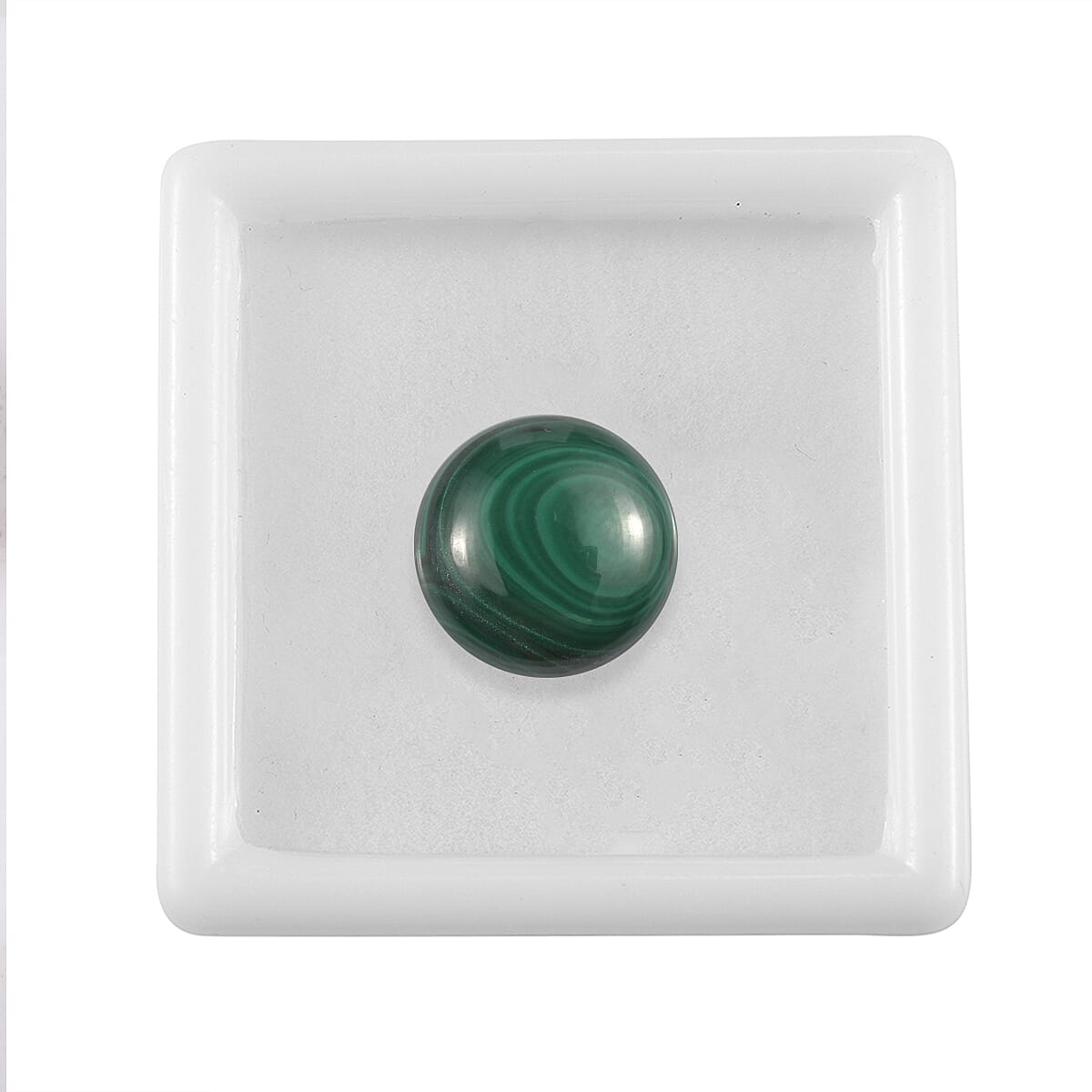 African Malachite (Rnd 14 mm) 9.51 ctw Loose Gemstone