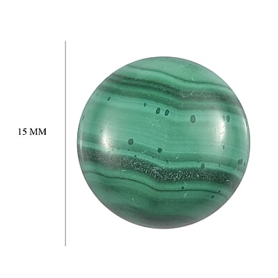 African Malachite (Rnd 15 mm) 12.40 ctw Loose Gemstone