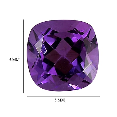 Mashamba Amethyst Set of 2 (Cush 5x5 mm) 1.00 ctw Loose Gemstone