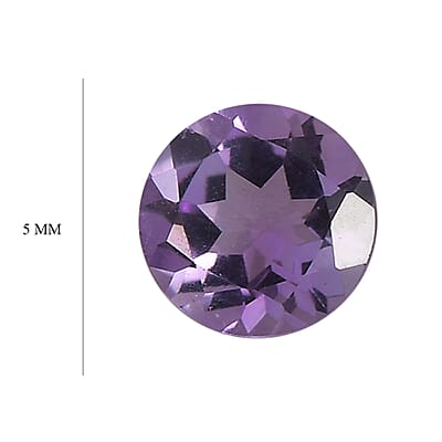 Mashamba Amethyst Set of 2 (Rnd 5 mm) 0.84 ctw Loose Gemstone