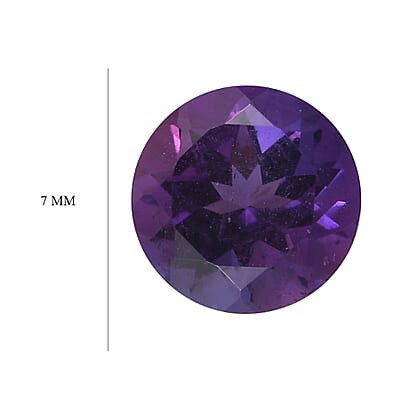 AAA Mashamba Amethyst (Rnd 7 mm) 1.07 ctw Loose Gemstone