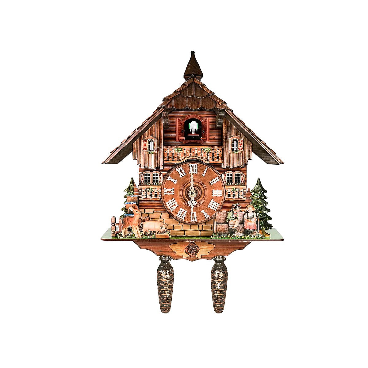 Handcrafted Cuckoo Pendulum Quartz Movement Bird Wall Clock with Sound (Battery Not Included) image number 0