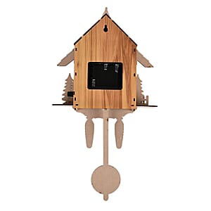 Handcrafted Cuckoo Pendulum Quartz Movement Bird Wall Clock with Sound (Battery Not Included)