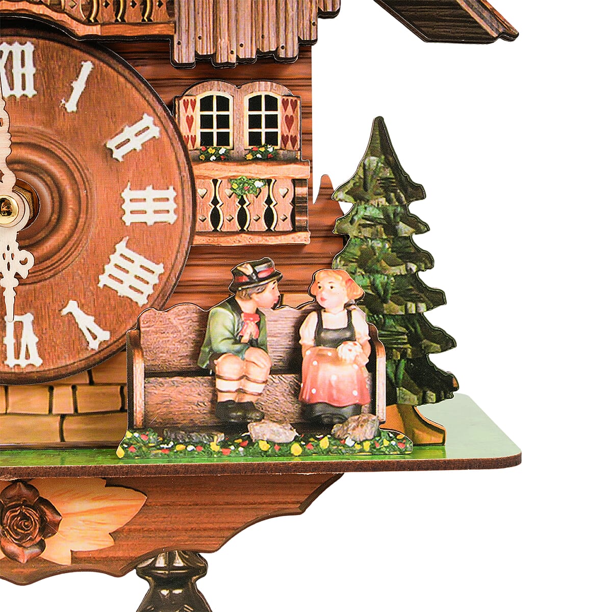 Handcrafted Cuckoo Pendulum Quartz Movement Bird Wall Clock with Sound (Battery Not Included) image number 4