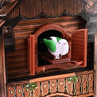 Handcrafted Cuckoo Pendulum Quartz Movement Bird Wall Clock with Sound (Battery Not Included)