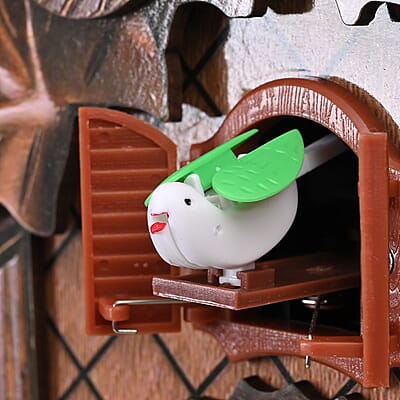 Handcrafted Cuckoo Pendulum Quartz Movement Bird Wall Clock with Sound (Battery Not Included)
