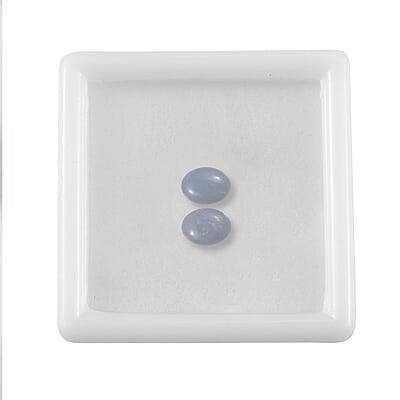 Mexican Angelite Set of 2 (Ovl 8x6 mm) 2.02 ctw Loose Gemstone