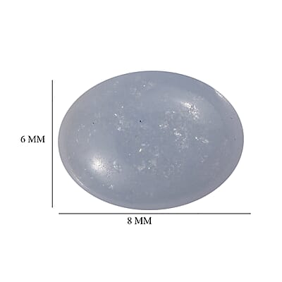 Mexican Angelite Set of 2 (Ovl 8x6 mm) 2.02 ctw Loose Gemstone