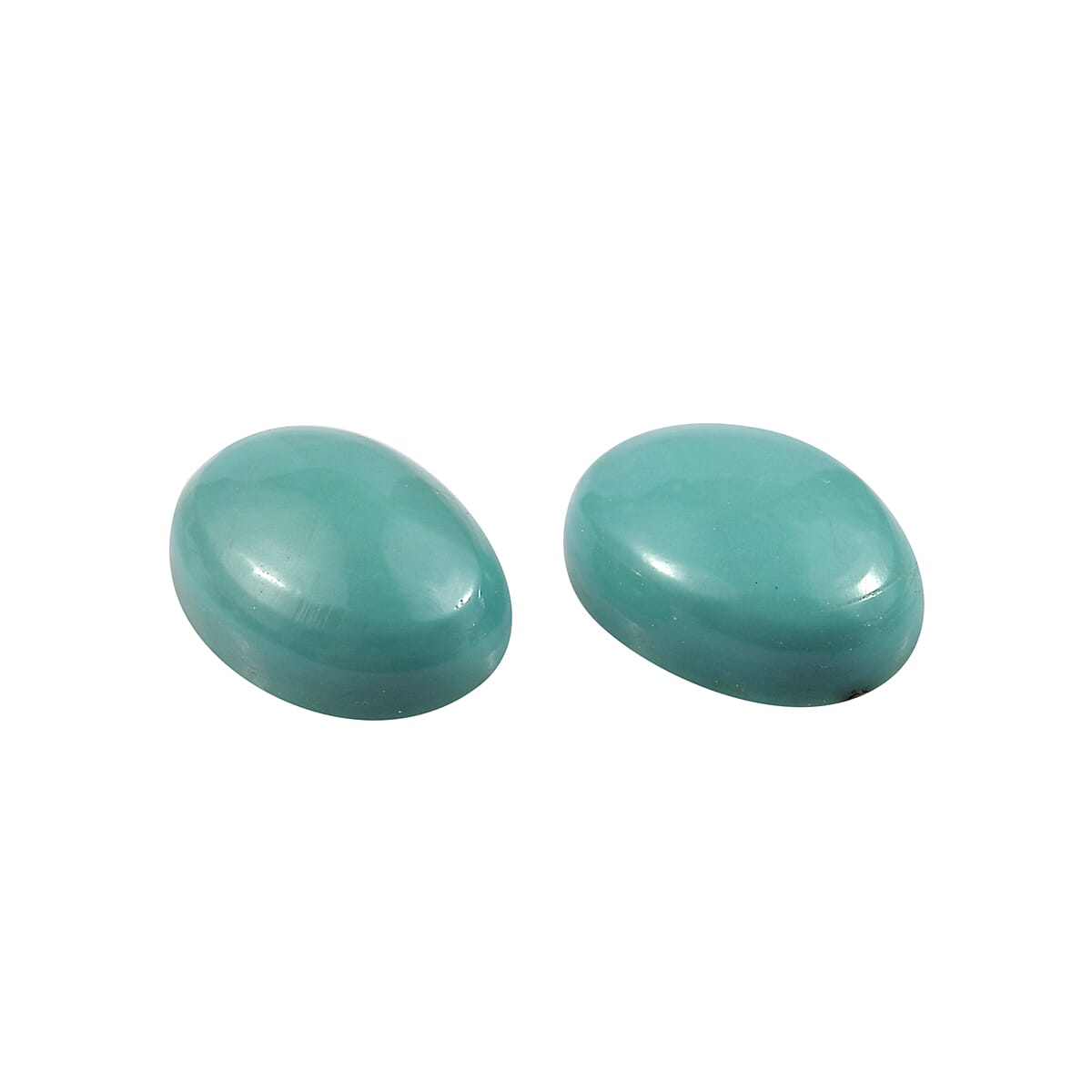 Mexican Turquoise Set of 2 (Ovl 7x5 mm) 1.26 ctw Loose Gemstone