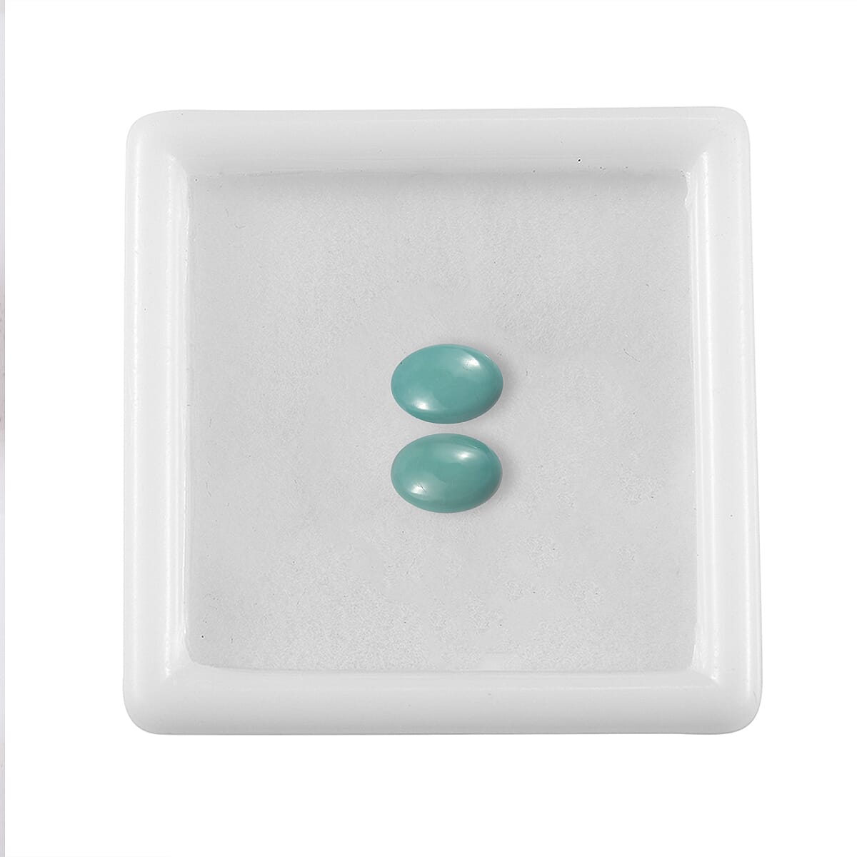 Mexican Turquoise Set of 2 (Ovl 7x5 mm) 1.26 ctw Loose Gemstone