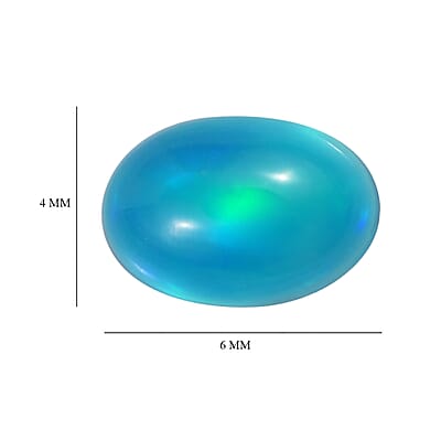 Miami Blue Welo Opal (Ovl 6x4 mm) 0.22 ctw Loose Gemstone