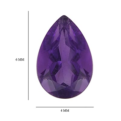 Moroccan AA Amethyst (Pear 6x4mm) 0.32 ctw Loose Gemstone