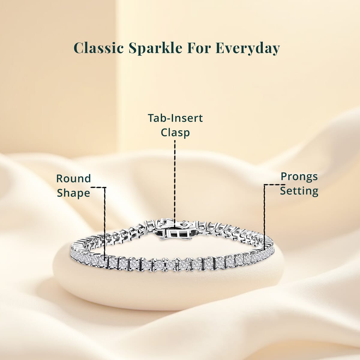 Luxuriant Lab Grown Diamond E-F, VS 5.00 ctw Cascade Bracelet in Rhodium Over Sterling Silver (7.25 In) image number 5