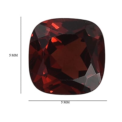 Mozambique Garnet Set of 2 (Cush 5x5mm) 1.29 ctw Loose Gemstone