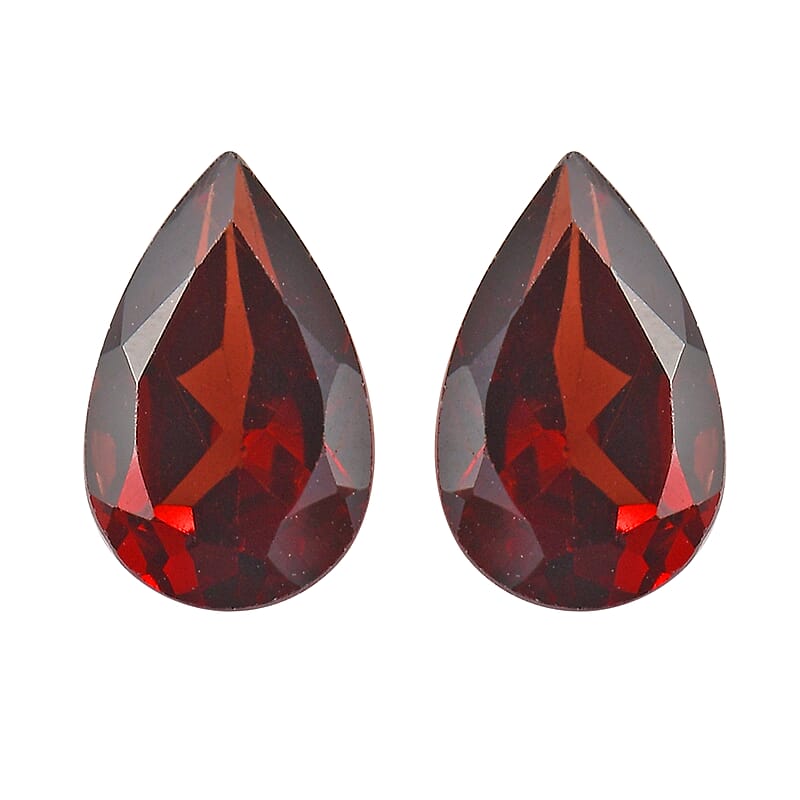 Mozambique Garnet Set of 2 (Pear 8x5mm) 1.95 ctw Loose Gemstone