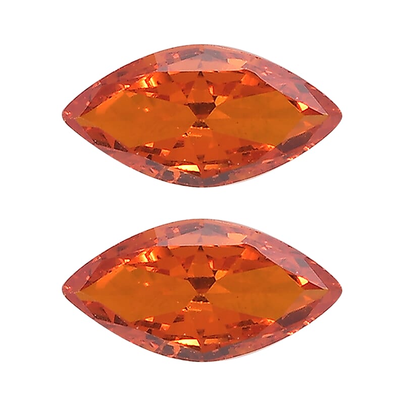 Simulated Orange Diamond (Mrq 5x2.5mm) 0.36 ctw Loose Gemstone