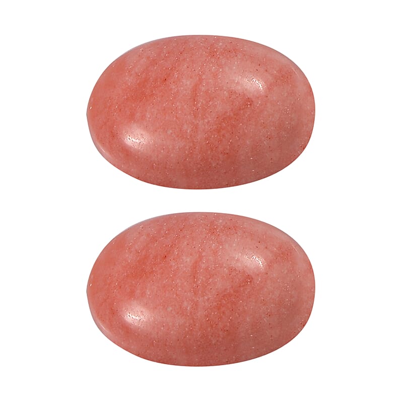 AAA Oregon Sunrise Peach Opal Set of 2 (Ovl 6x4mm) 0.56 ctw Loose Gemstone