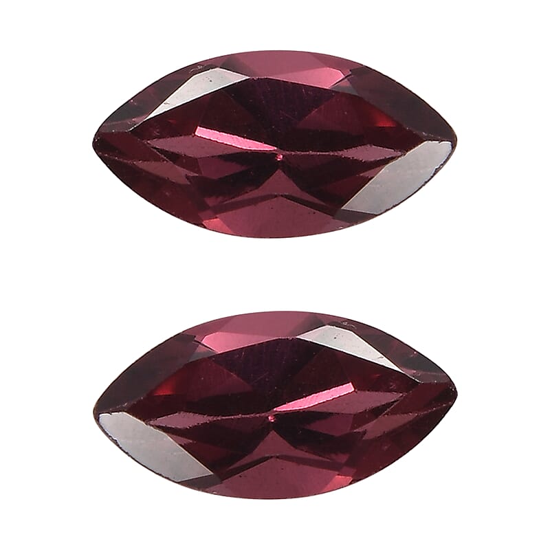 Orissa Rose Garnet Set of 2 (Mrq 6x3mm) 0.55 ctw Loose Gemstone