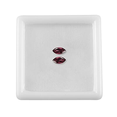 Orissa Rose Garnet Set of 2 (Mrq 6x3mm) 0.55 ctw Loose Gemstone