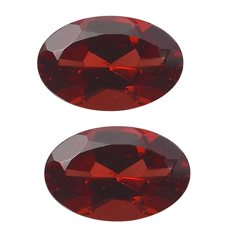 Orissa Rose Garnet Set of 2 (Ovl 6x4mm) 1.05 ctw Loose Gemstone