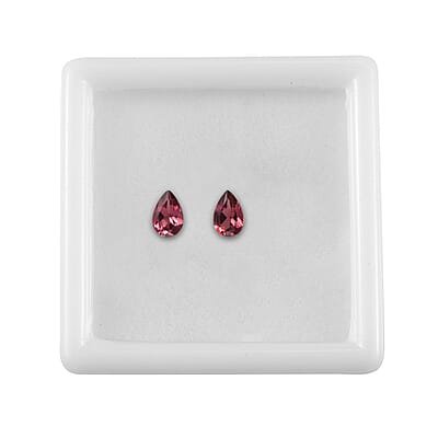 Orissa Rose Garnet Set of 2 (Pear 6x4mm) 0.89 ctw Loose Gemstone