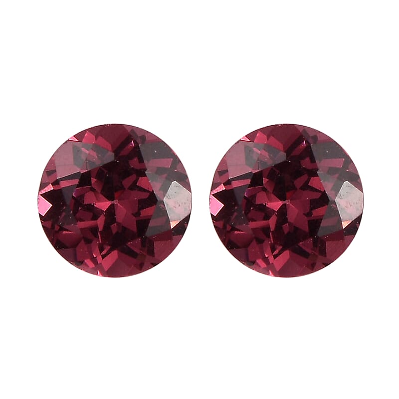 Orissa Rose Garnet Set of 2 (Rnd 5mm) 1.10 ctw Loose Gemstone
