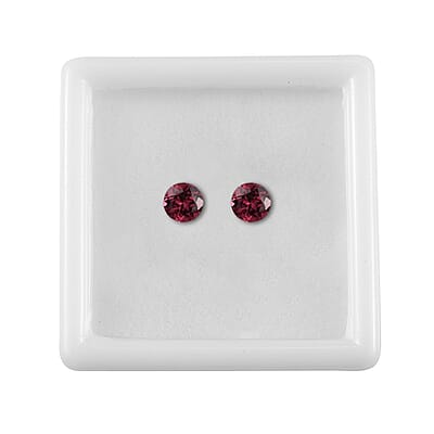 Orissa Rose Garnet Set of 2 (Rnd 5mm) 1.10 ctw Loose Gemstone