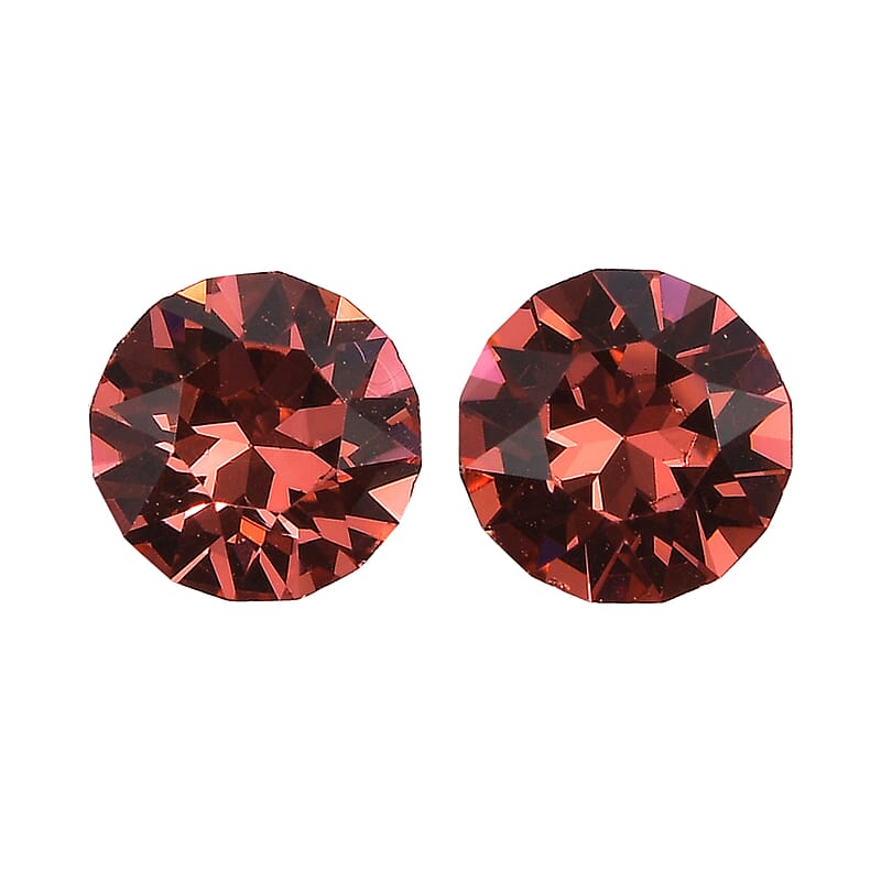 Padparasha Crystal by Swarovski (Rnd 5.3 mm) 0.82 ctw Loose Gemstone