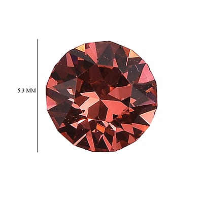 Padparasha Crystal by Swarovski (Rnd 5.3 mm) 0.82 ctw Loose Gemstone