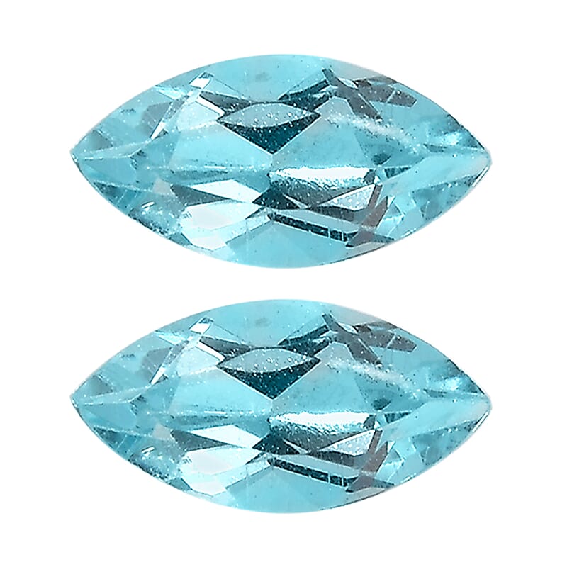 Paraiba Apatite Set of 2 (Mrq 5x2.5mm) 0.30 ctw Loose Gemstone