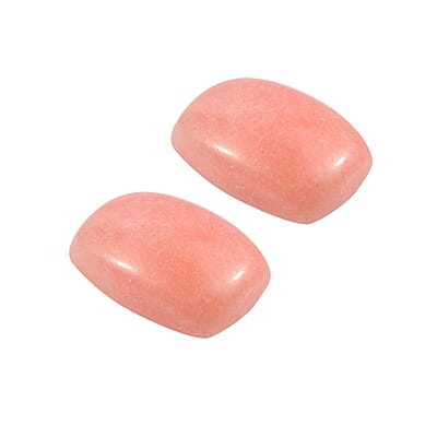 Peach Opal Set of 2 (Cush 6x4mm) 0.70 ctw  Loose Gemstone