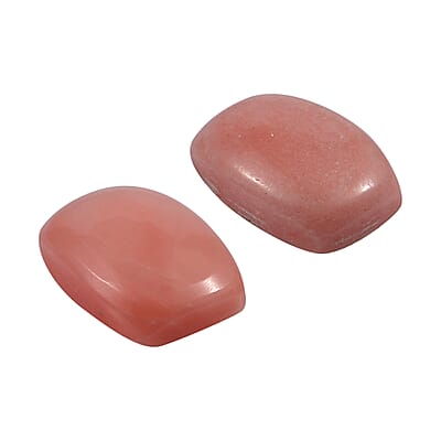 Peach Opal Set of 2 (Cush 7x5mm) 1.03 ctw  Loose Gemstone