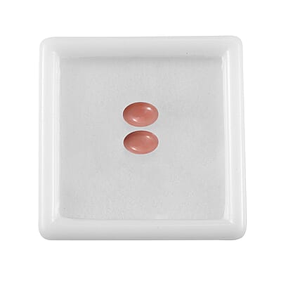 Peach Opal Set of 2 (Ovl 6x4mm) 0.65 ctw  Loose Gemstone