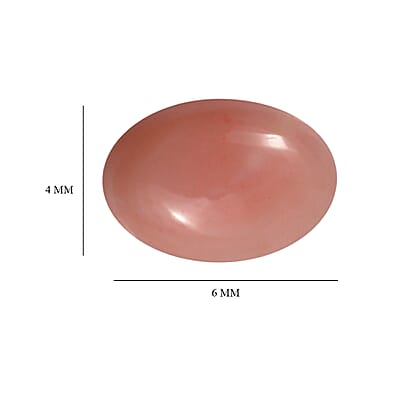 Peach Opal Set of 2 (Ovl 6x4mm) 0.65 ctw  Loose Gemstone