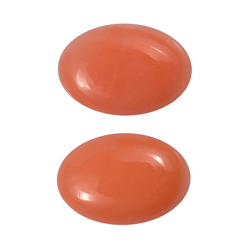 AAA Peach Opal Set of 2 (Ovl 6x4mm) 0.61 ctw Loose Gemstone