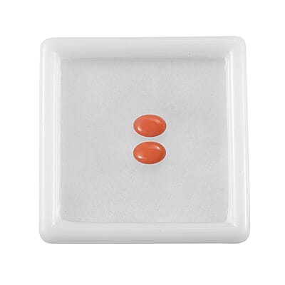 AAA Peach Opal Set of 2 (Ovl 6x4mm) 0.61 ctw Loose Gemstone