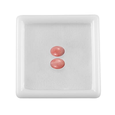 Peach Opal Set of 2 (Ovl 7x5mm) 1.11 ctw  Loose Gemstone