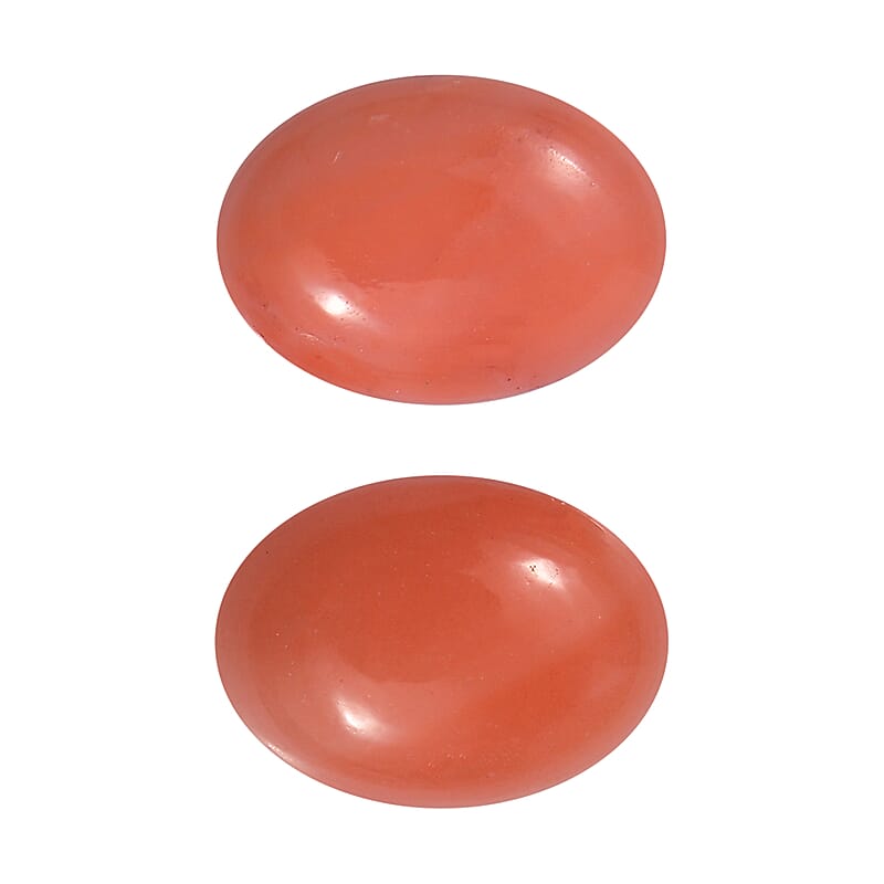 AAA Peach Opal Set of 2 (Ovl 7x5mm) 1.08 ctw Loose Gemstone