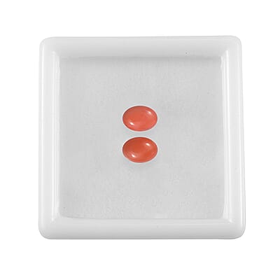AAA Peach Opal Set of 2 (Ovl 7x5mm) 1.08 ctw Loose Gemstone