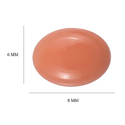 AA Peach Opal (Ovl 8x6mm) 0.71 ctw Loose Gemstone