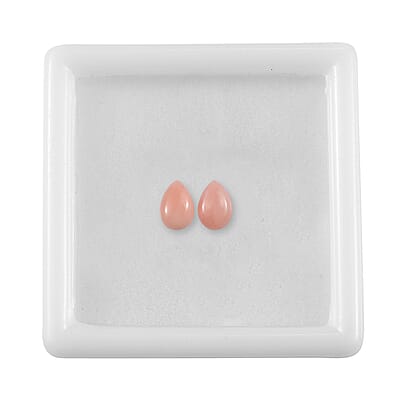 Peach Opal Set of 2 (Pear 6x4mm) 0.55 ctw Loose Gemstone
