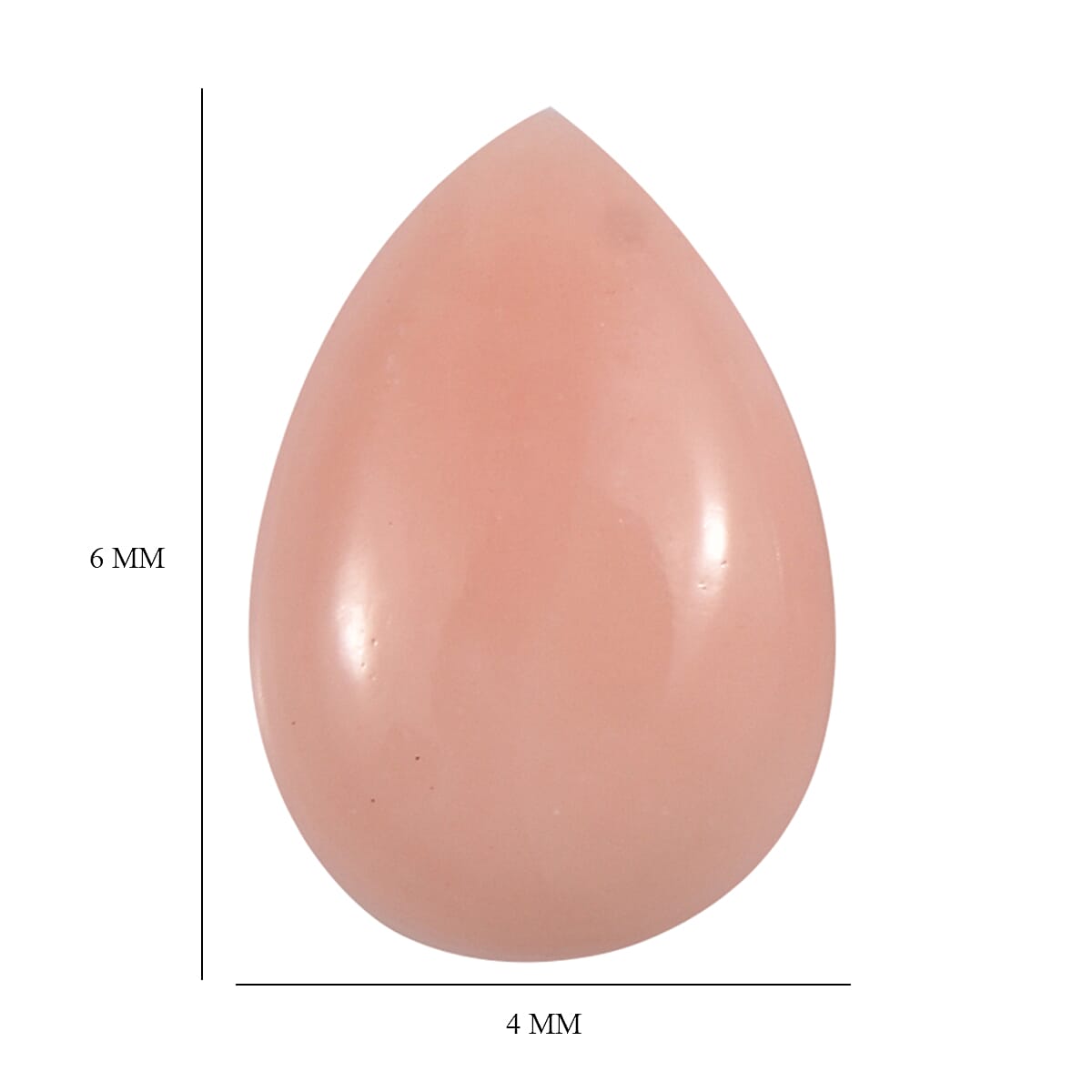 Peach Opal Set of 2 (Pear 6x4mm) 0.55 ctw Loose Gemstone image number 3