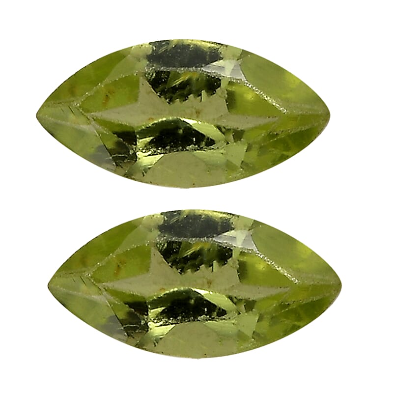 Set of 2 Peridot (Mrq 6x3 mm) 0.52 ctw Loose Gemstone