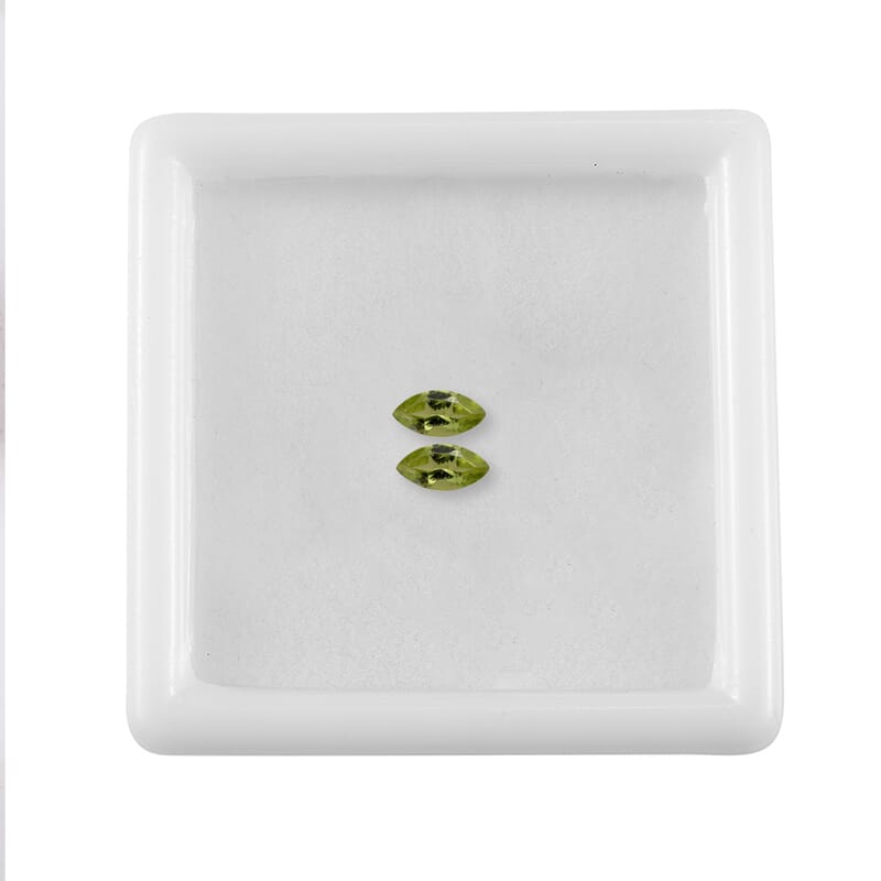 Set of 2 Peridot (Mrq 6x3 mm) 0.52 ctw Loose Gemstone