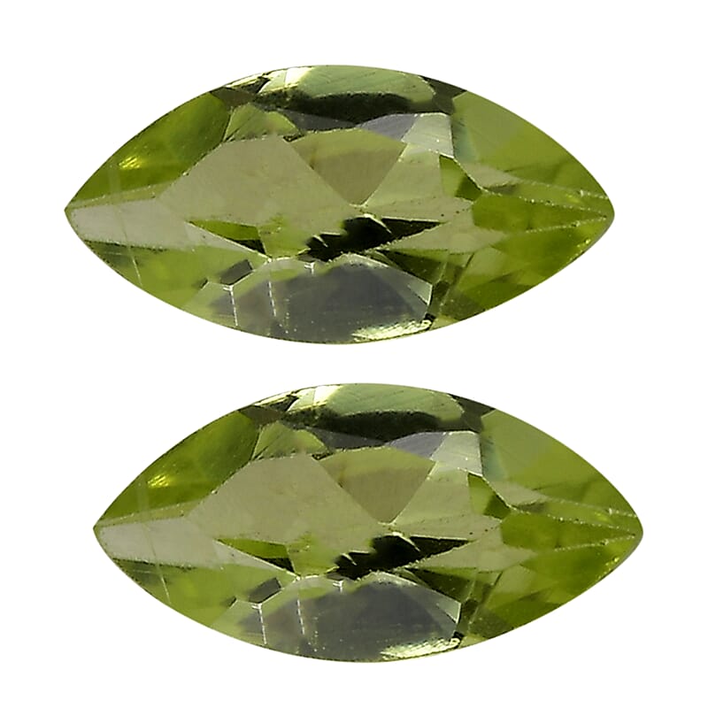 Set of 2 AA Peridot (Mrq 6x3 mm) 0.49 ctw Loose Gemstone