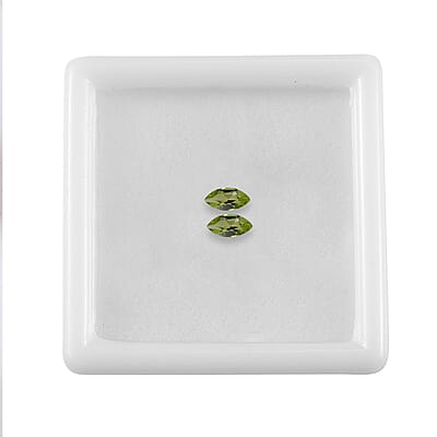 Set of 2 AA Peridot (Mrq 6x3 mm) 0.49 ctw Loose Gemstone